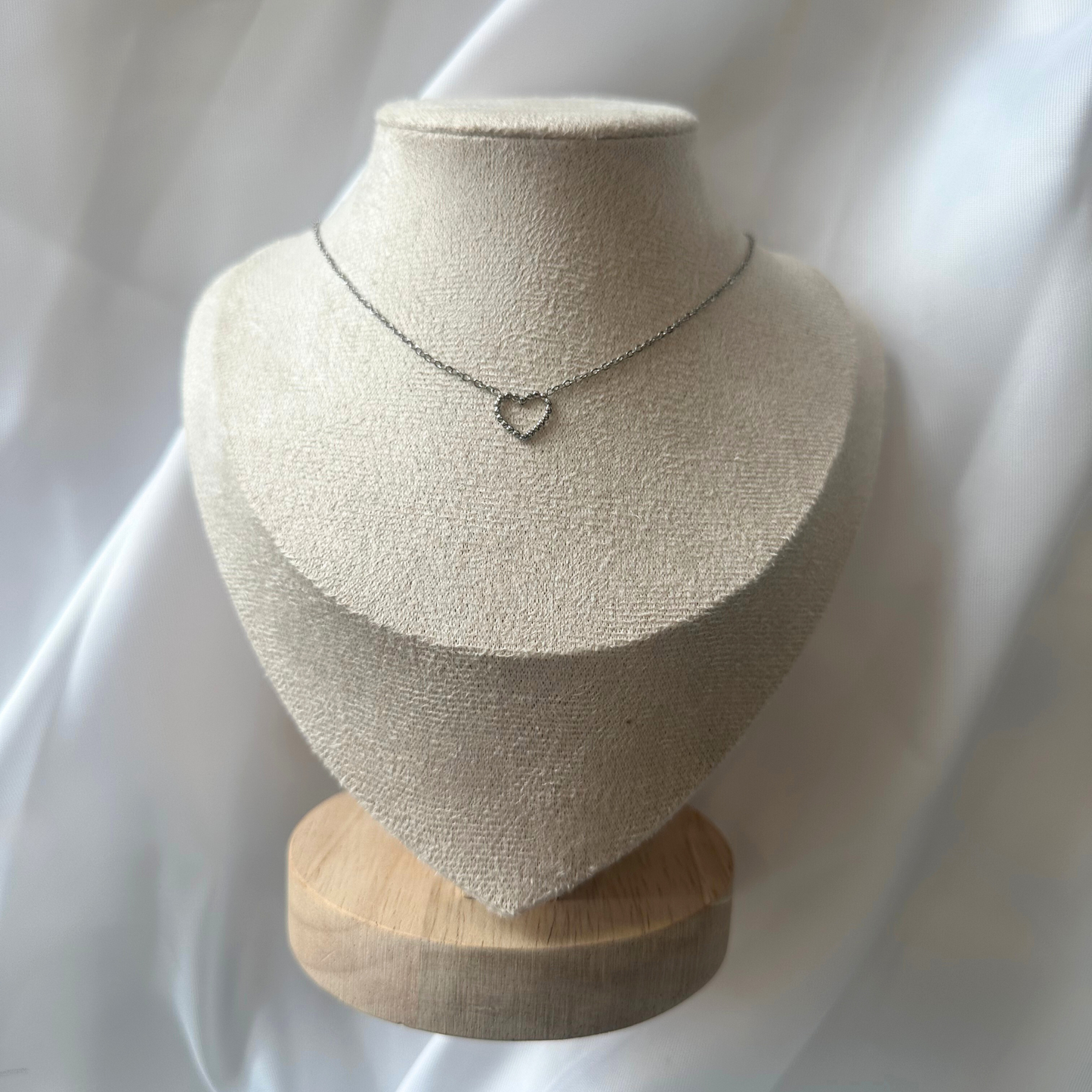 Collier coeur acier inoxydable - Florence