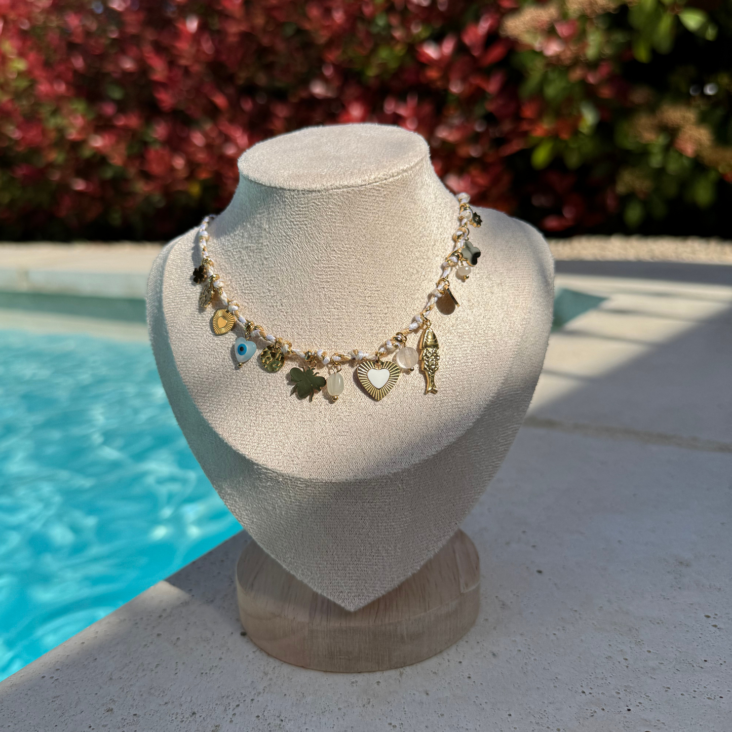 Collier en acier inoxydable à breloques - Mykonos