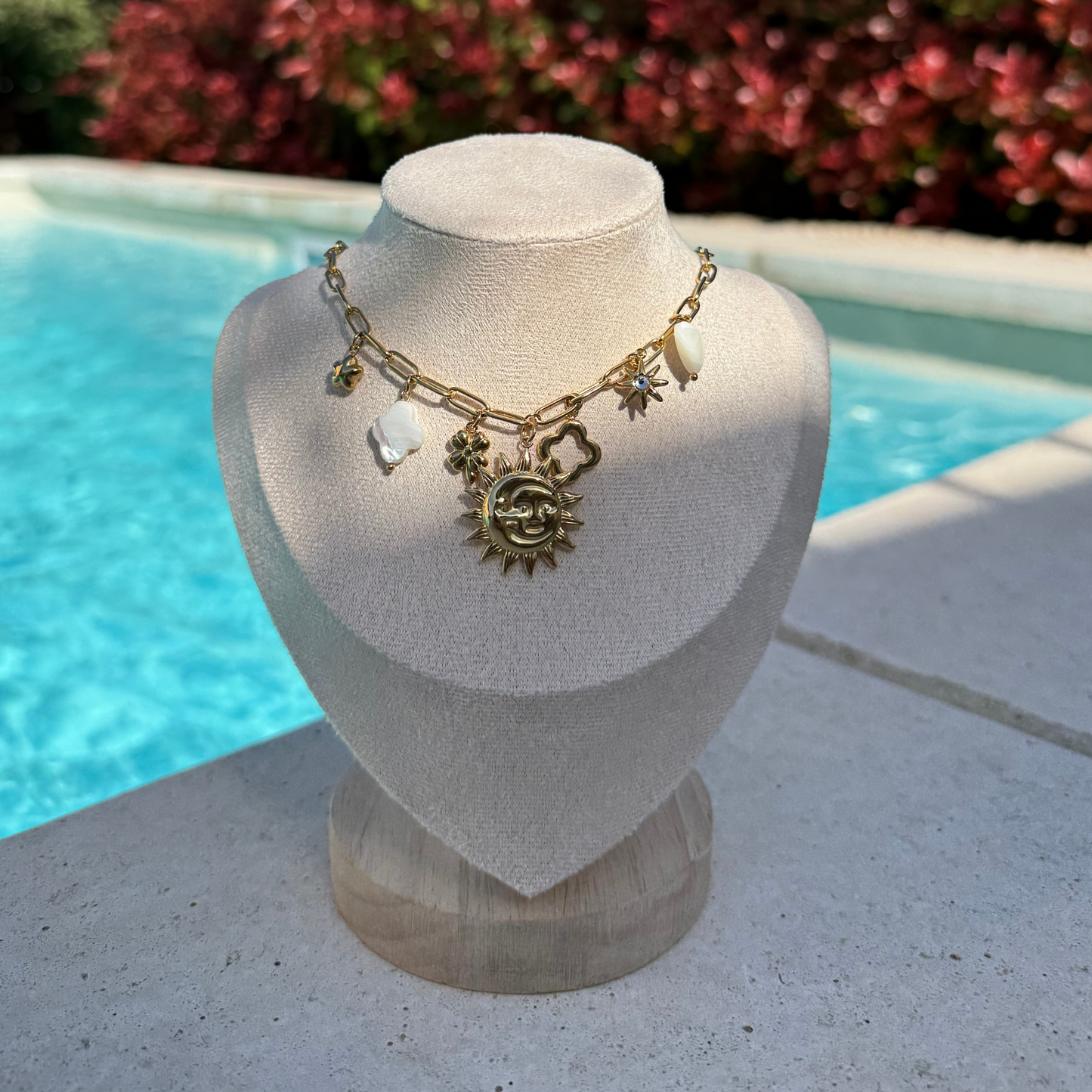 Collier acier inoxydable à breloques - Tulum
