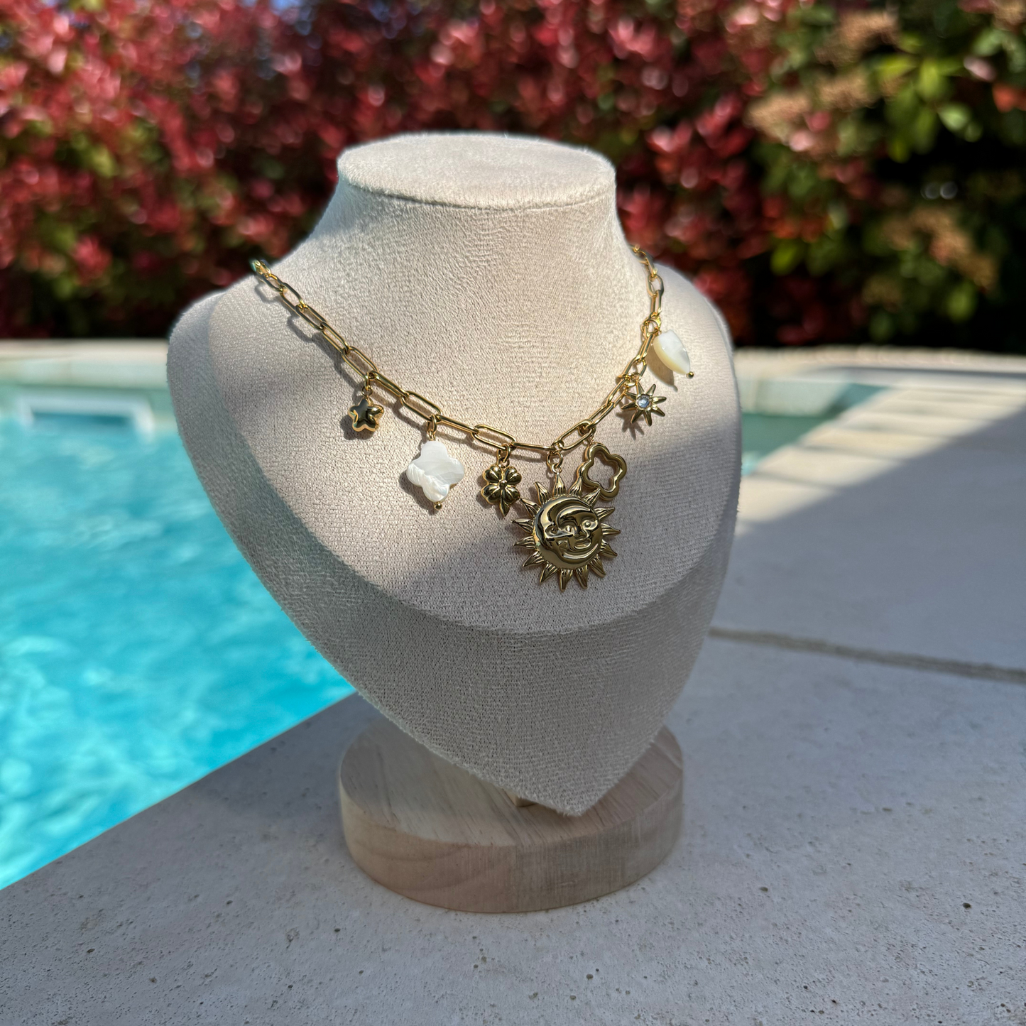 Collier acier inoxydable à breloques - Tulum