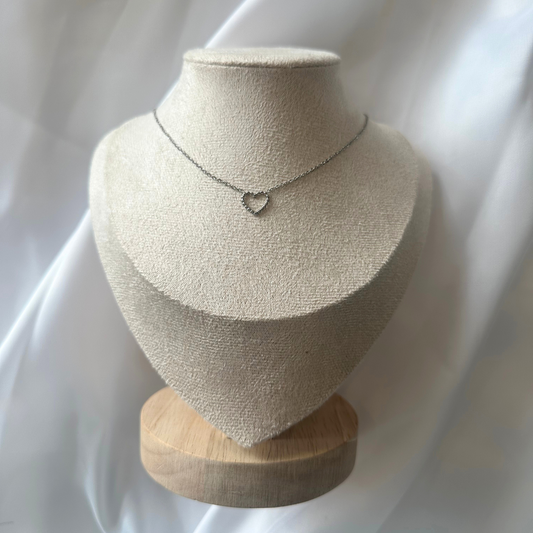 Collier coeur acier inoxydable - Florence