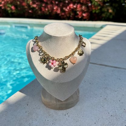 Collier breloques acier inoxydable - Hawaï