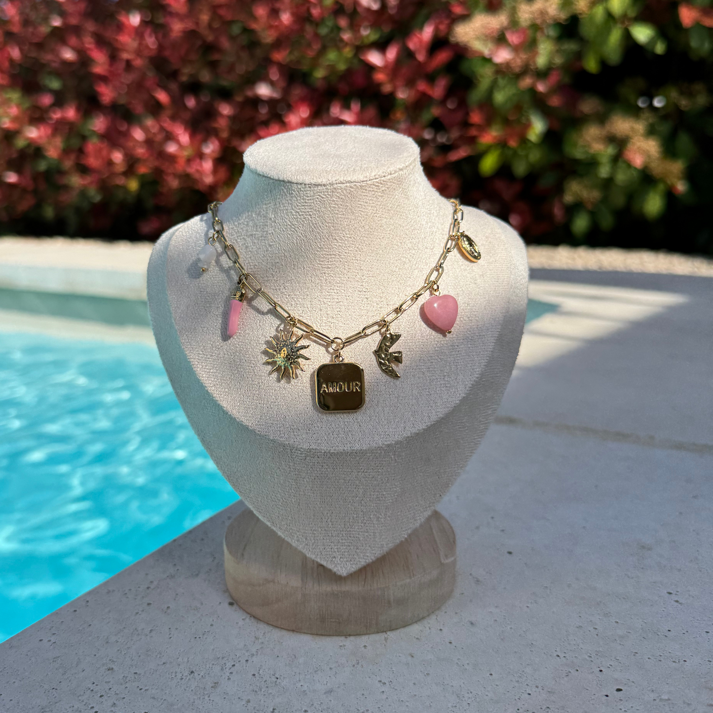 Collier acier inoxydable à breloques - Ibiza